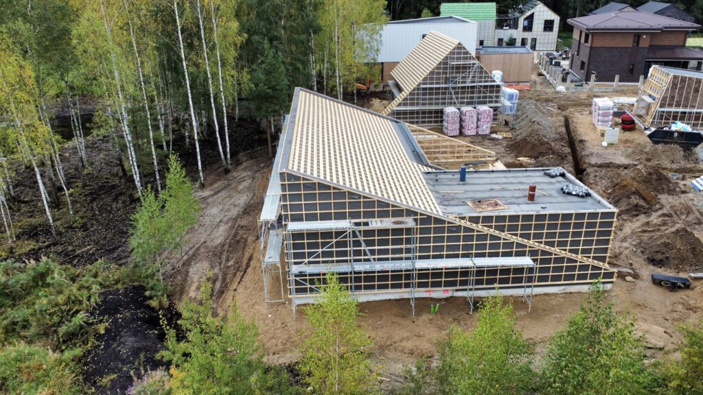 Live in wood (Šumsko g. 312, 314, 316, 318) - Private house community - construction photos