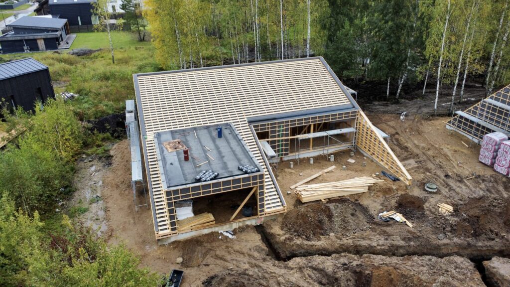 Live in wood (Šumsko g. 312, 314, 316, 318) - Private house community - construction photos