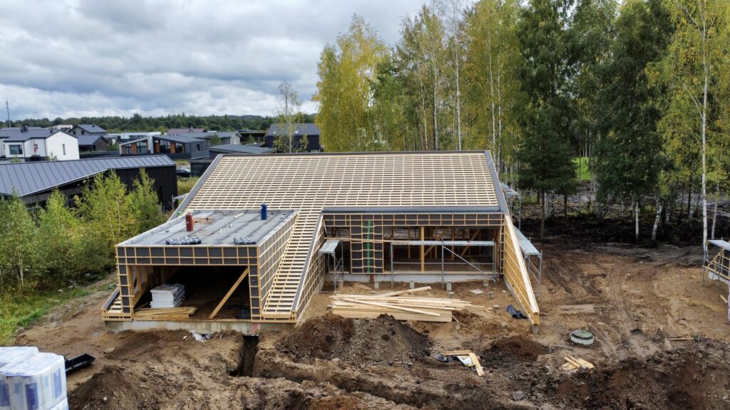 Live in wood (Šumsko g. 312, 314, 316, 318) - Private house community - construction photos