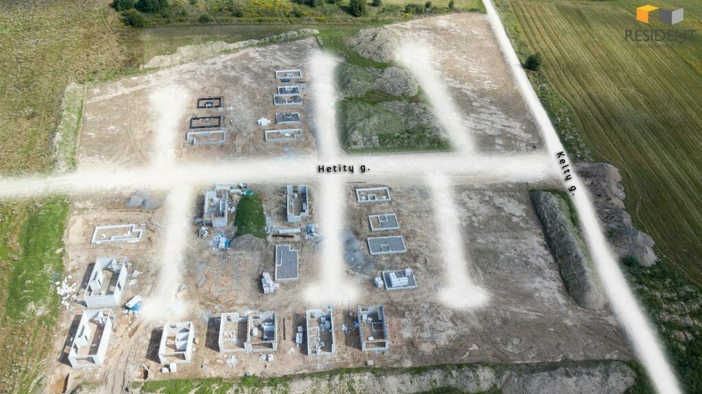 Hetitų g. namai (Hetitų g. 1, 2, 3, 4, 5, 6, 7, 8, 9, 10, 11, 12, 14, 16, 22, 24, 26, 28, 32, 33, 34, 35, 36, 37, 39, 41, 43, 47, 49) - Private house community - construction photos