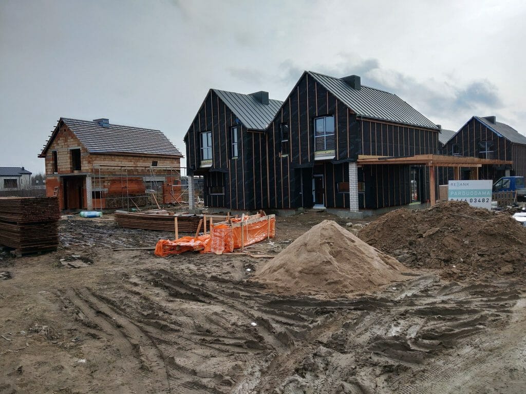 Sostinės parko namai (Šumsko g. 27) - Row housing - construction photos