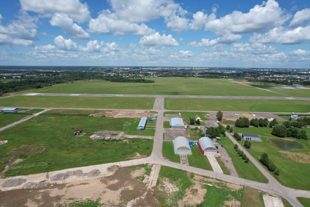 Orlaivių angaras S. Dariaus ir S. Girėno aerodrome (Veiverių g. 132) - Service terminal - construction photos