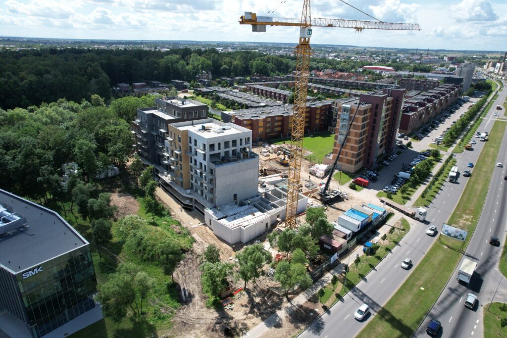 Europos sodas 1 etapas (Europos pr. 4) - Multi apartment - construction photos