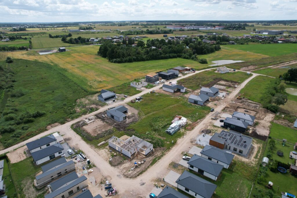 Namai Aleksote (Juozo Vyšniausko g.) - Private house community - construction photos