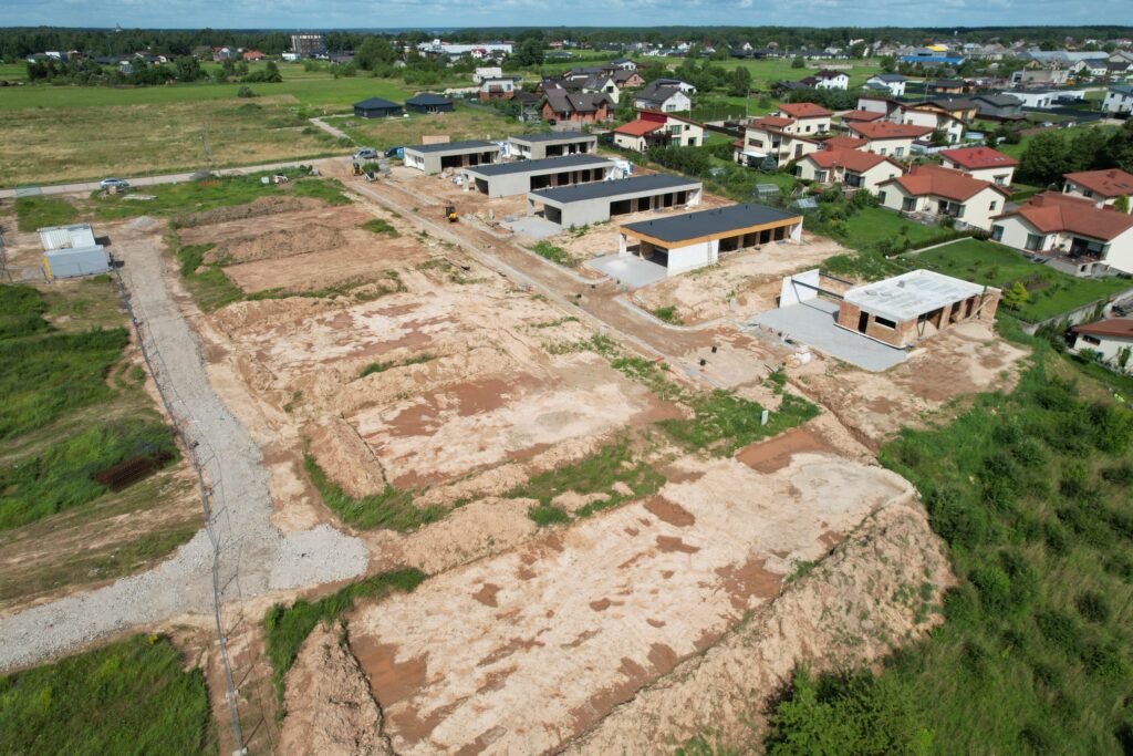 Garšvės slėnis (Pagaršvio aklg. ) - Private house community - construction photos