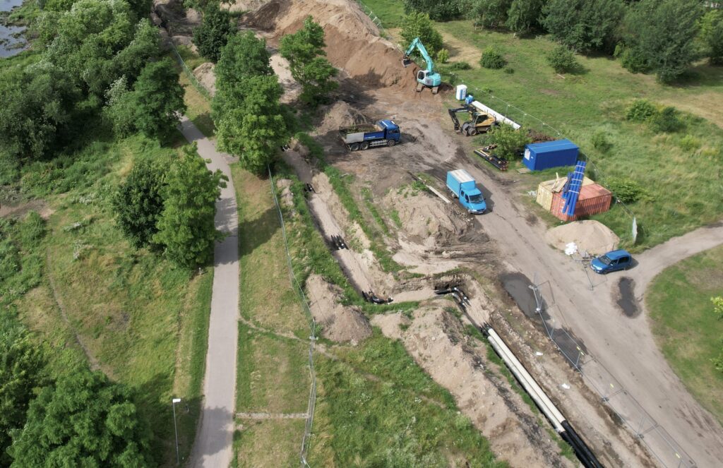 Nemuno krantinės gatvė (Nemuno krantinės g.) - Jalgrattatee, Tänav - ehituse fotod
