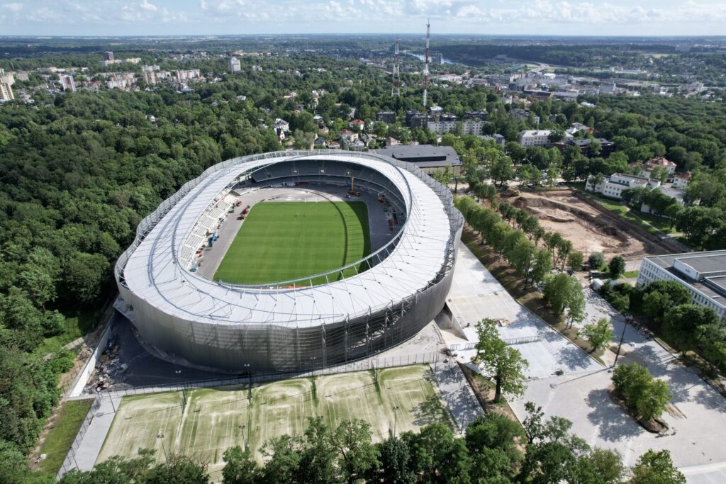 Dariaus ir Girėno stadionas (Perkūno al. 5) - Sports arena - construction photos