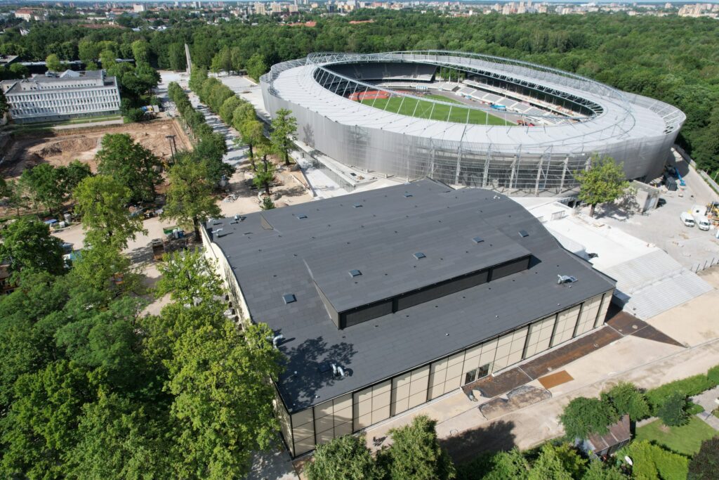 Kauno sporto halė (Perkūno al. 5) - Sports arena - construction photos