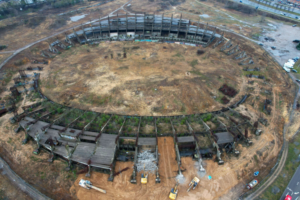 Daugiafunkcis sveikatinimo, ugdymo, švietimo, kultūros ir užimtumo kompleksas 1 etapas (stadionas) (Ozo g. 27) - Stadium - construction photos