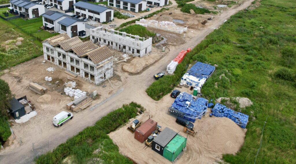 Jokūbo Šimkevičiaus g. kvartalas 2 etapas (Jokūbo Šimkevičiaus g. 10, 12) - Row housing - construction photos