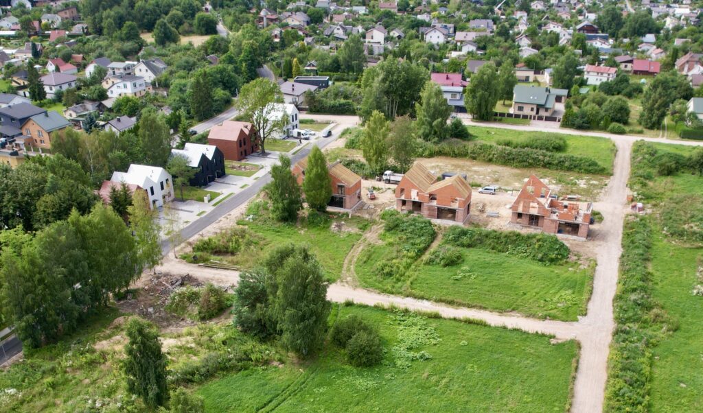 Ąžuolo kvartalas 2 etapas (Bernotų g. 4, 6, 8, 19, 21, 23) - Row housing - construction photos