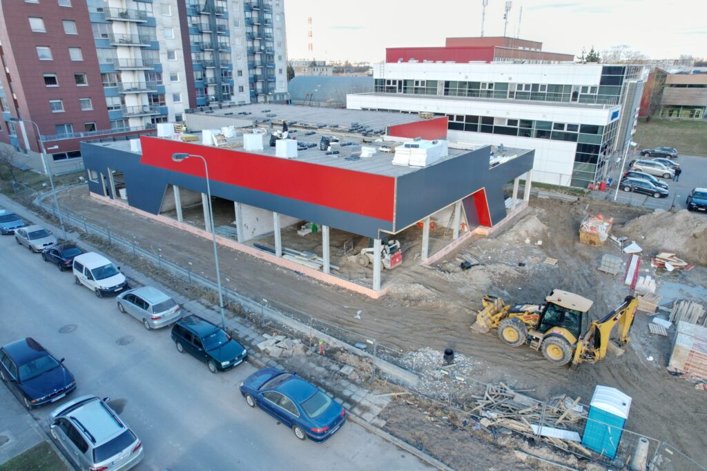 Baltijos pr. 12 (Baltijos pr. 12) - Tirdzniecības centrs - būvdarbu attēli