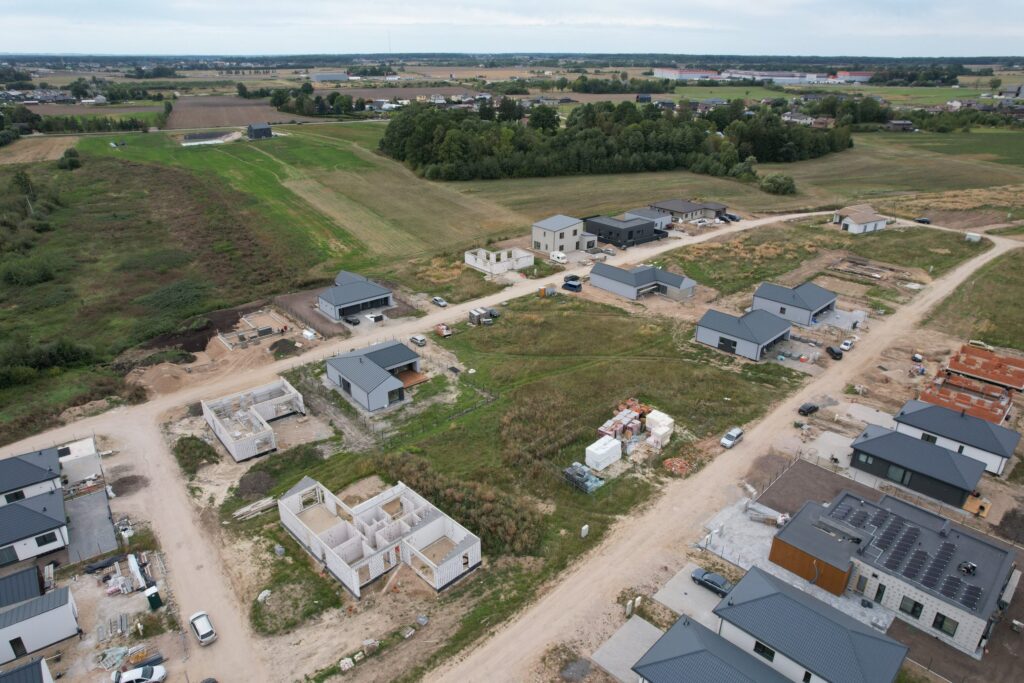 Namai Aleksote (Juozo Vyšniausko g.) - Private house community - construction photos