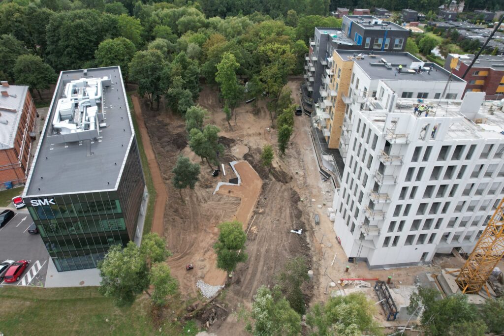 Miesto skveras (Europos pr.) - Square - construction photos
