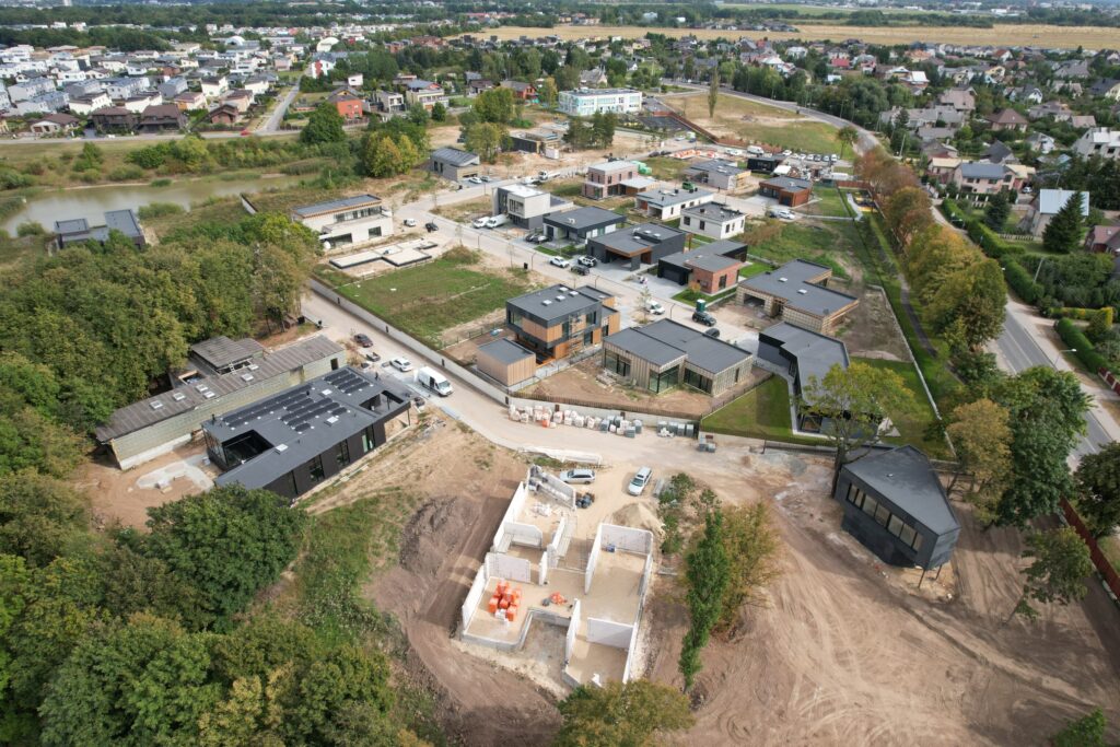 NOA namai (Perkūno al., Pūgos al., Kaitros al., Vandenio al.) - Private house community - construction photos