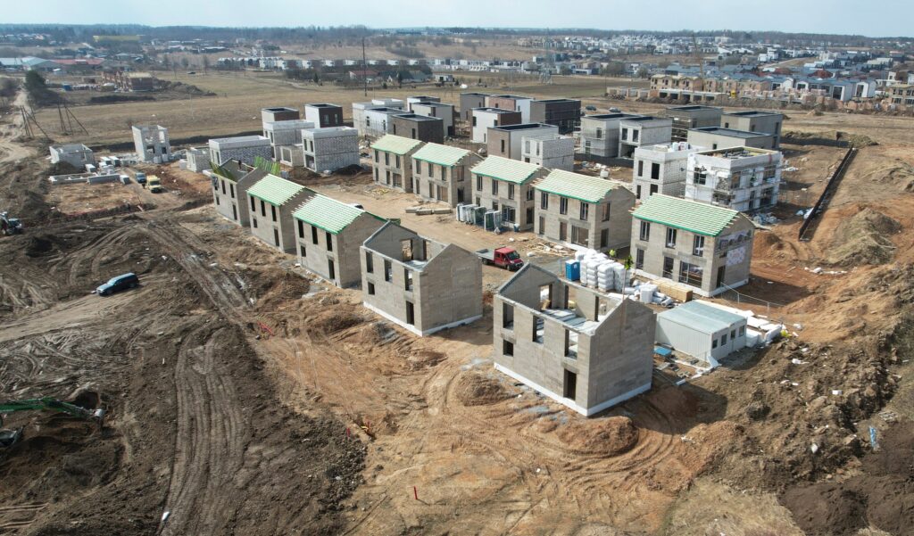 Hetitų g. kvartalas (Hetitų g. 13, 15, 17, 19, 21, 23, 25, 27, 29, 31) - Private house community - construction photos