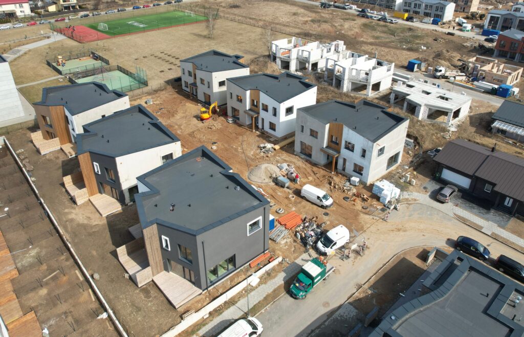 Kalnėnų TRIO 1-2 etapai (Albanų g. 12, 14) - Row housing - construction photos