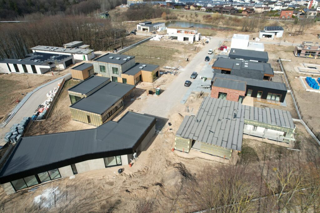 NOA namai (Perkūno al., Pūgos al., Kaitros al., Vandenio al.) - Private house community - construction photos