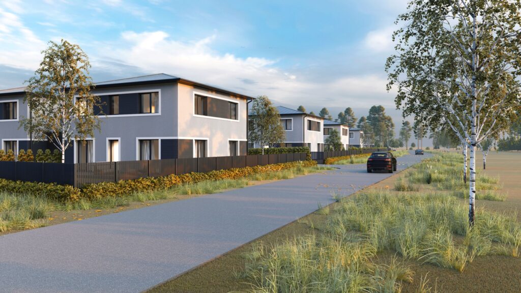 Riešės šilas (Verbų g. 35A, 35B, 35C, 35D, 35E, 35F, 35G, 35H, 35I, Didžiosios Riešės k.) - Private house community - visualization