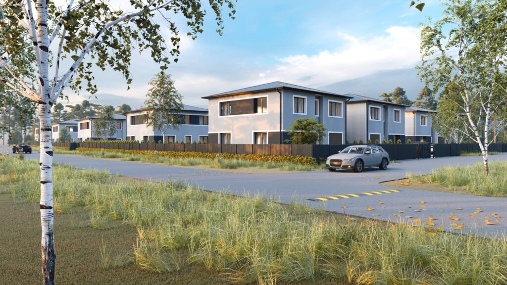 Riešės šilas (Verbų g. 35A, 35B, 35C, 35D, 35E, 35F, 35G, 35H, 35I, Didžiosios Riešės k.) - Private house community - visualization