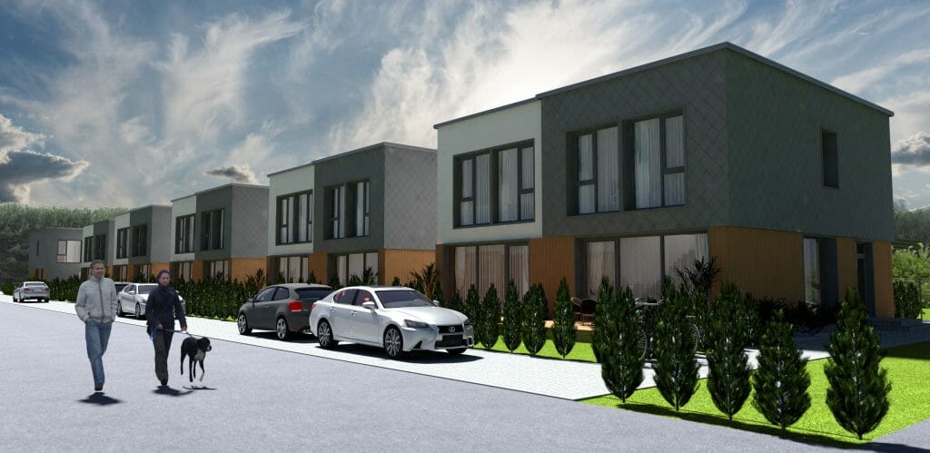 Kamšos namai (Šilo g. 48) - Row housing - visualization