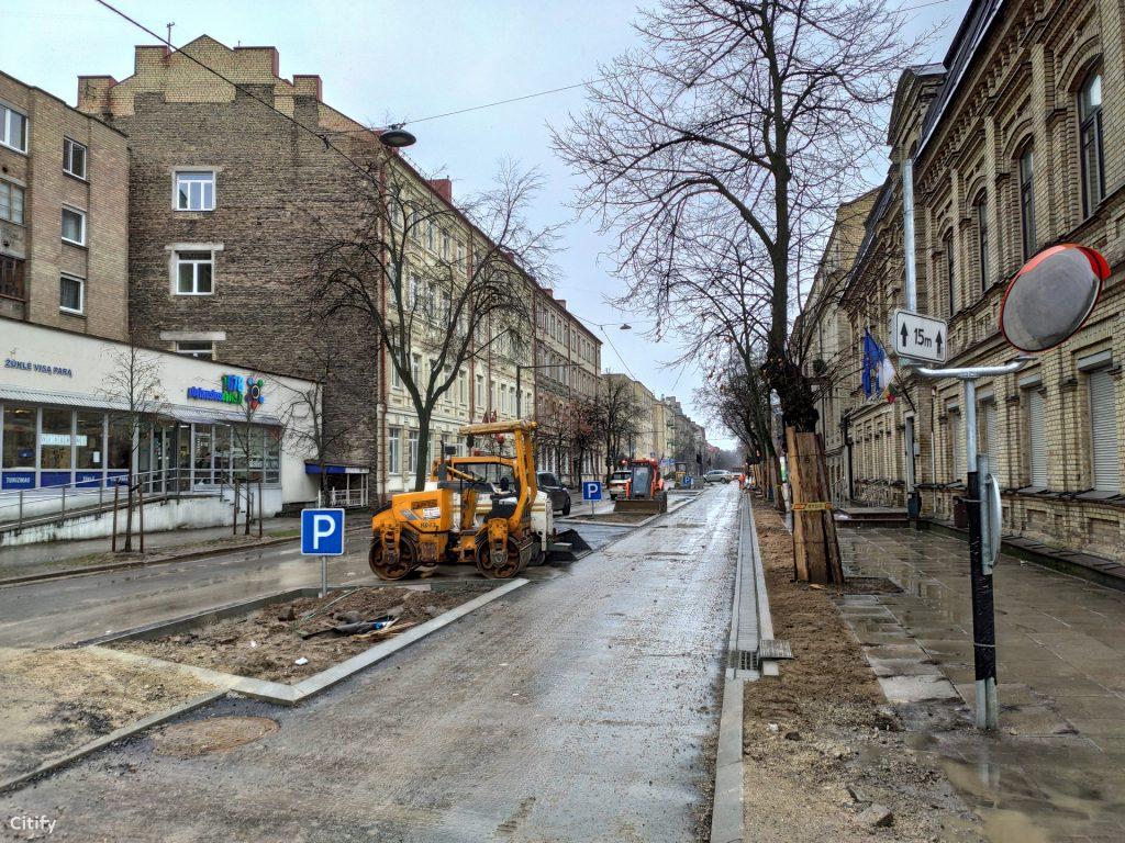 Algirdo g. dviračių takas (Algirdo g.) - Jalgrattatee, Tänav - ehituse fotod