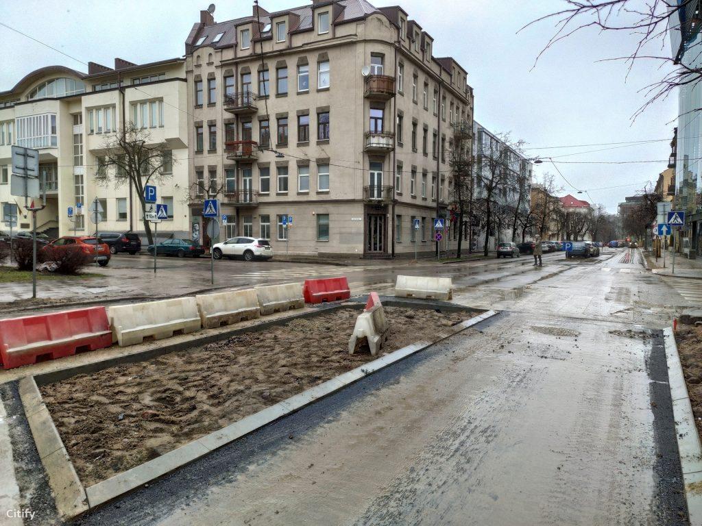 Algirdo g. dviračių takas (Algirdo g.) - Jalgrattatee, Tänav - ehituse fotod