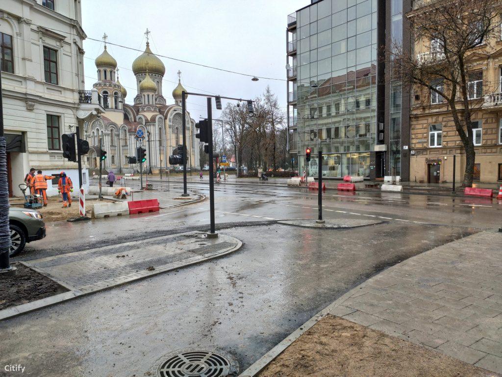 Algirdo g. dviračių takas (Algirdo g.) - Jalgrattatee, Tänav - ehituse fotod