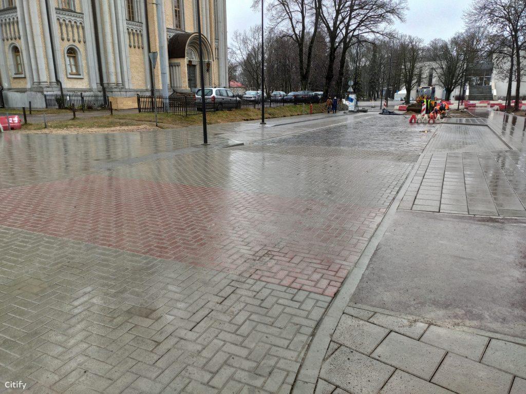 Algirdo g. dviračių takas (Algirdo g.) - Jalgrattatee, Tänav - ehituse fotod