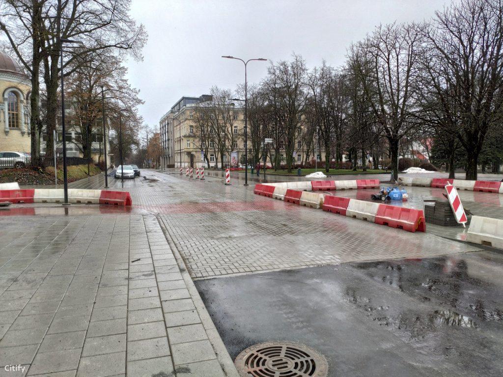 Algirdo g. dviračių takas (Algirdo g.) - Jalgrattatee, Tänav - ehituse fotod