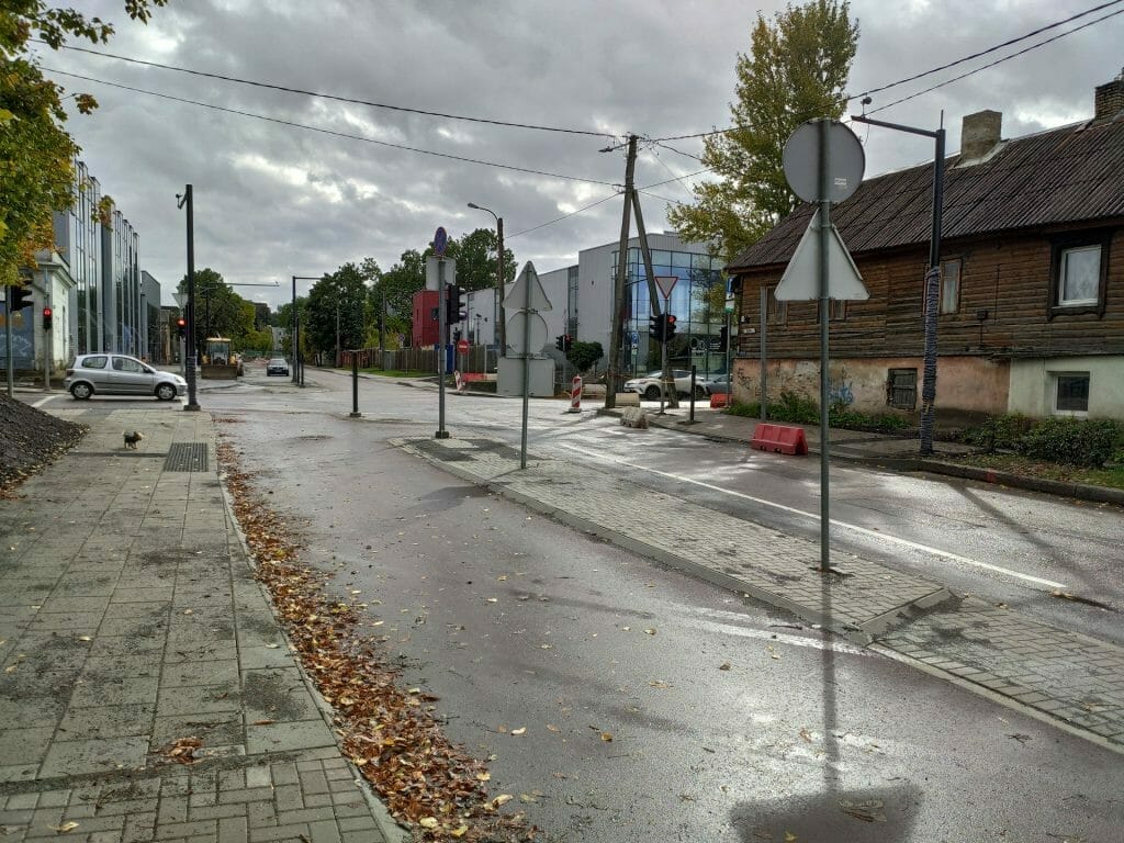 Algirdo g. dviračių takas (Algirdo g.) - Jalgrattatee, Tänav - ehituse fotod