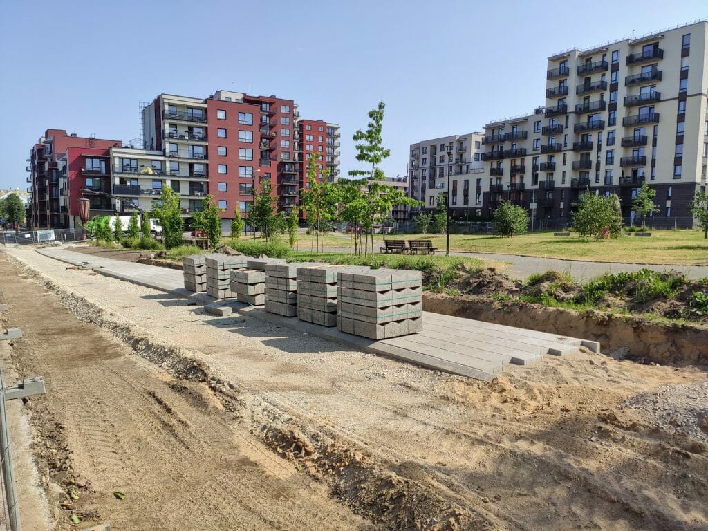 Algirdo g. dviračių takas (Algirdo g.) - Jalgrattatee, Tänav - ehituse fotod