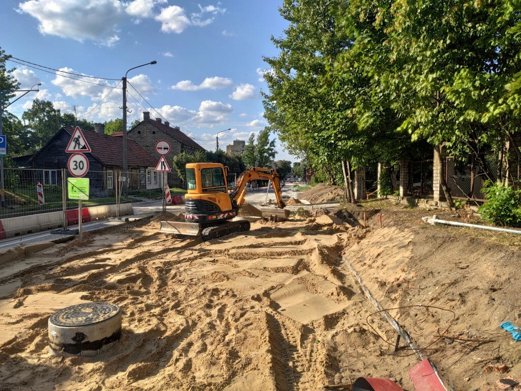 Algirdo g. dviračių takas (Algirdo g.) - Jalgrattatee, Tänav - ehituse fotod