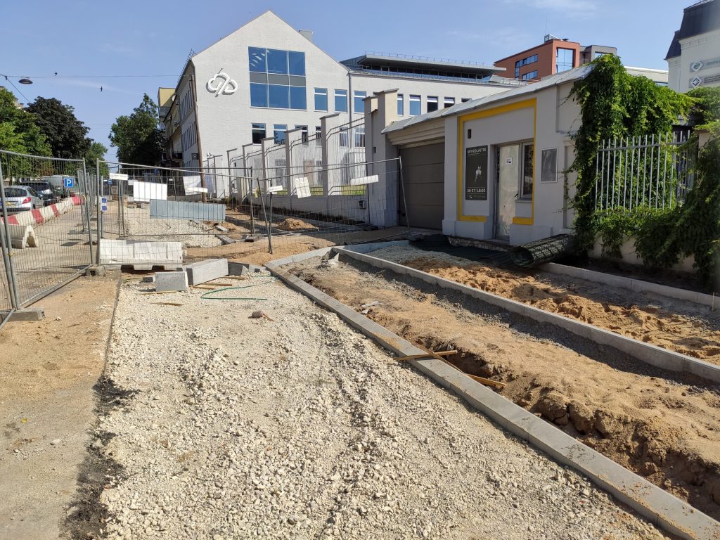 Algirdo g. dviračių takas (Algirdo g.) - Jalgrattatee, Tänav - ehituse fotod