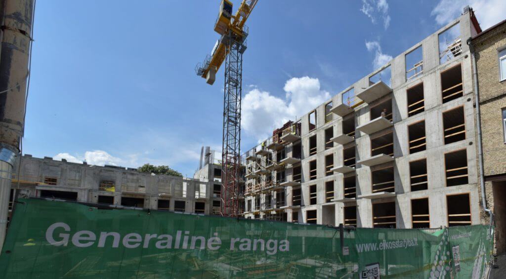 Baltas lapas Mindaugo 1 etapas (Aguonų g. 17) - Multi apartment - construction photos