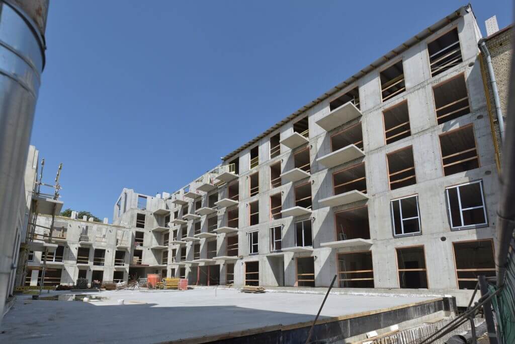 Baltas lapas Mindaugo 1 etapas (Aguonų g. 17) - Multi apartment - construction photos