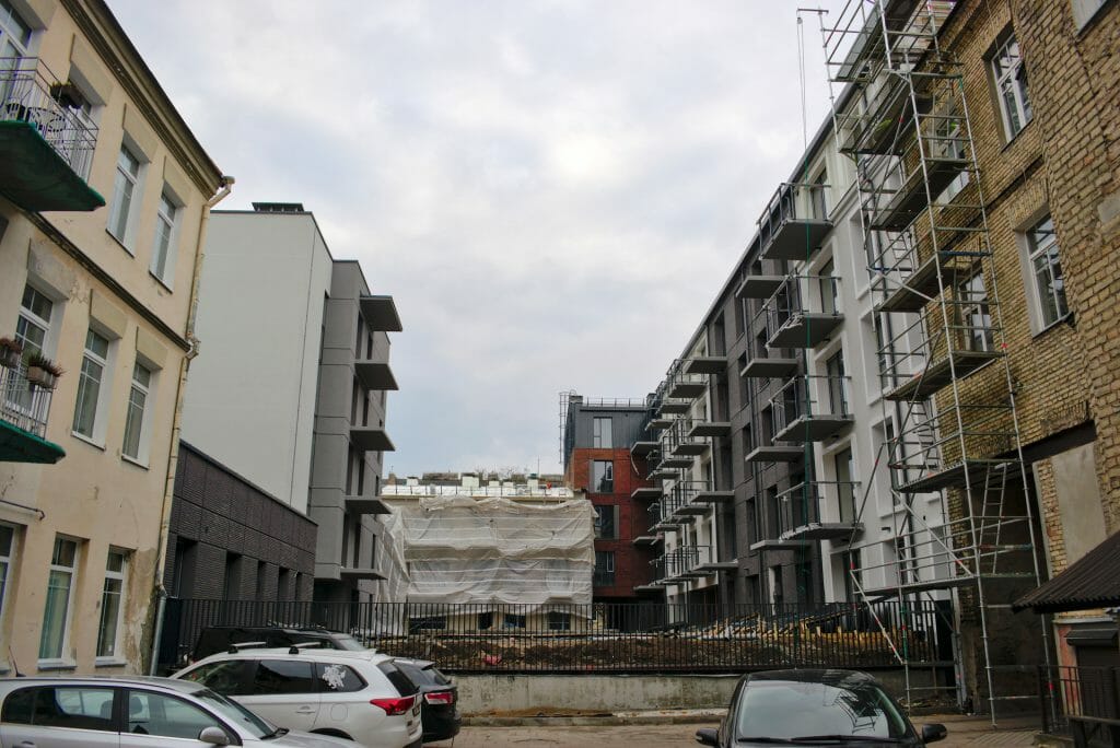 Baltas lapas Mindaugo 1 etapas (Aguonų g. 17) - Multi apartment - construction photos