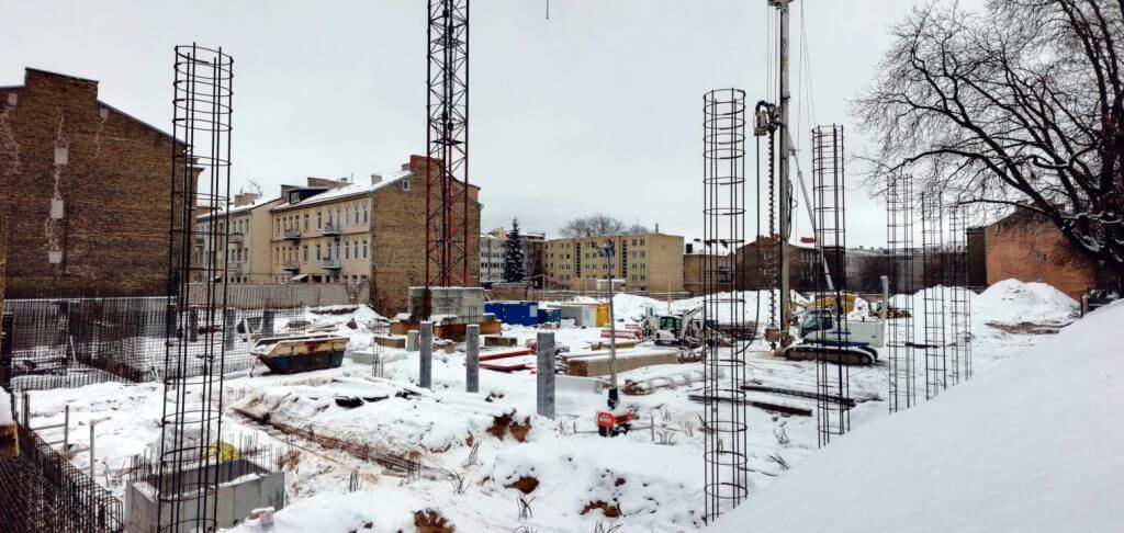 Baltas lapas Mindaugo 1 etapas (Aguonų g. 17) - Multi apartment - construction photos