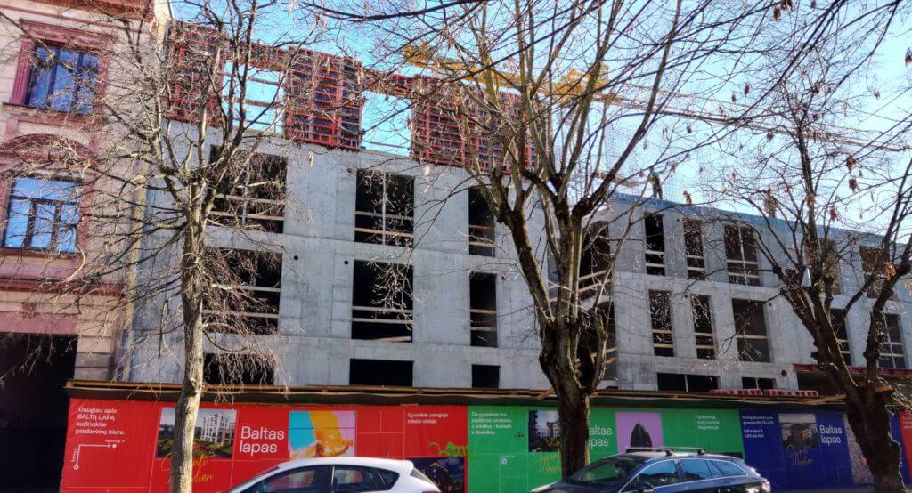 Baltas lapas Mindaugo 1 etapas (Aguonų g. 17) - Multi apartment - construction photos