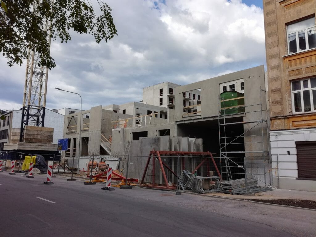 Baltas lapas Mindaugo 1 etapas (Aguonų g. 17) - Multi apartment - construction photos