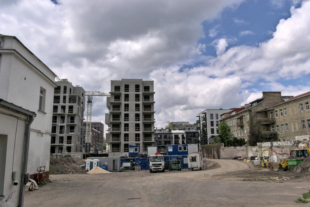 Baltas lapas Mindaugo 1 etapas (Aguonų g. 17) - Multi apartment - construction photos