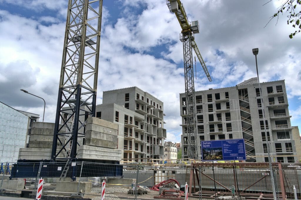 Baltas lapas Mindaugo 1 etapas (Aguonų g. 17) - Multi apartment - construction photos