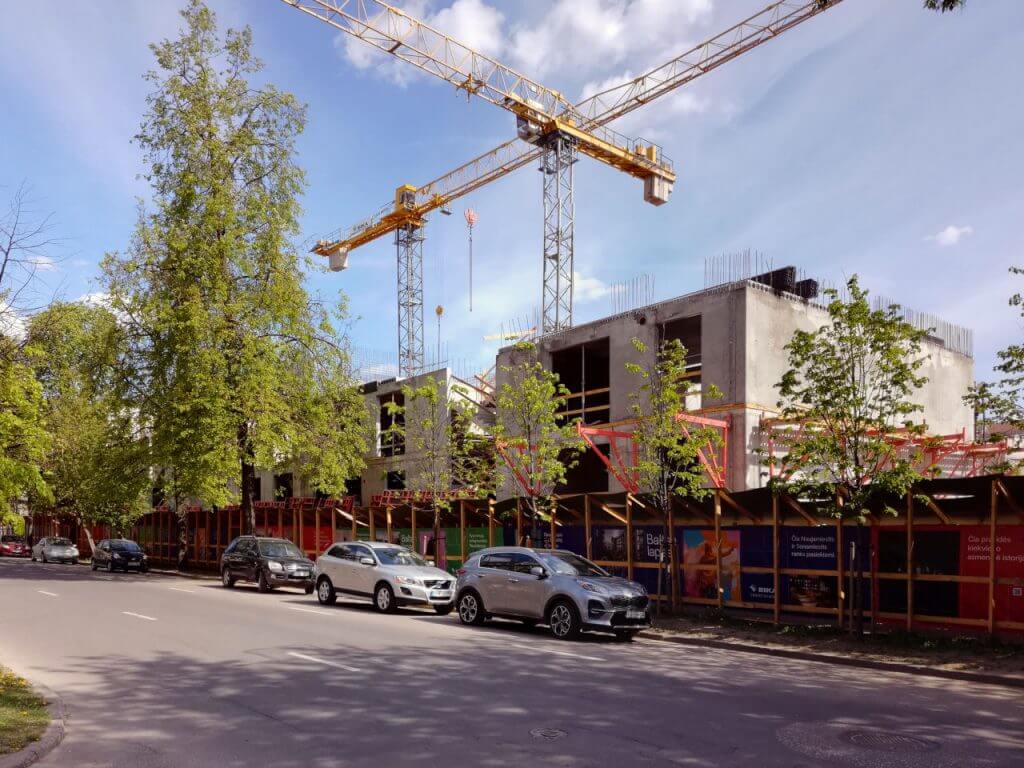 Baltas lapas Mindaugo 1 etapas (Aguonų g. 17) - Multi apartment - construction photos