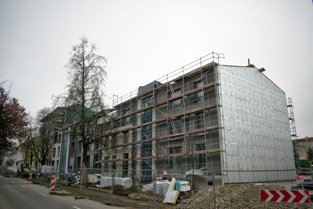 Baltas lapas Mindaugo 1 etapas (Aguonų g. 17) - Multi apartment - construction photos