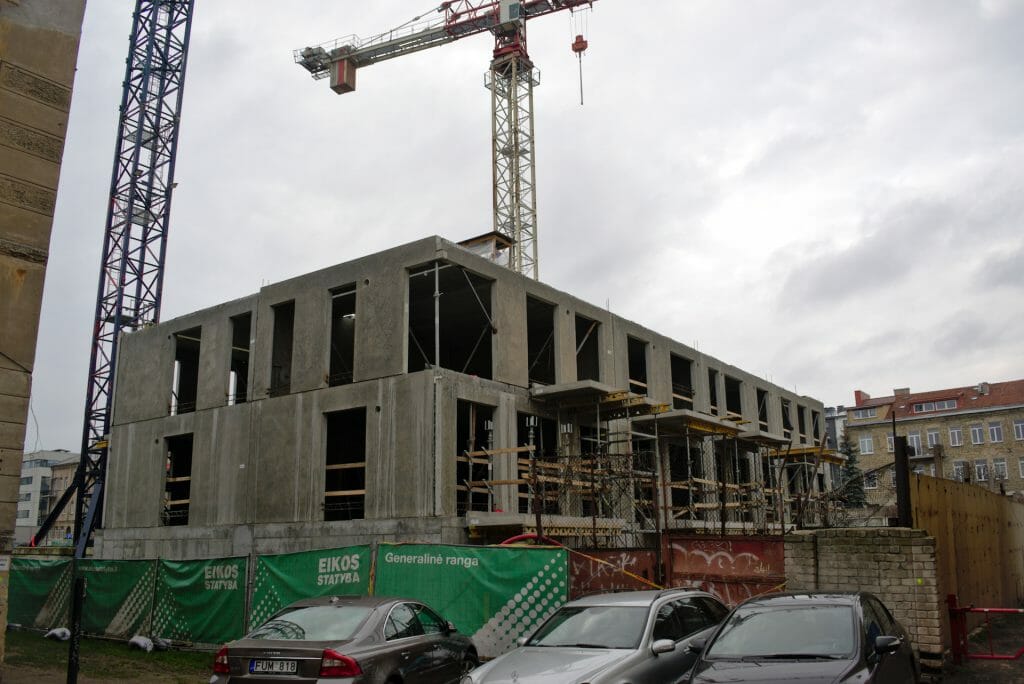 Baltas lapas Mindaugo 1 etapas (Aguonų g. 17) - Multi apartment - construction photos
