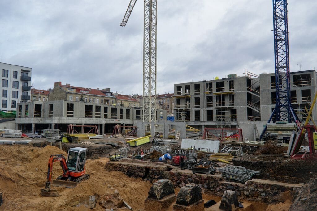 Baltas lapas Mindaugo 1 etapas (Aguonų g. 17) - Multi apartment - construction photos