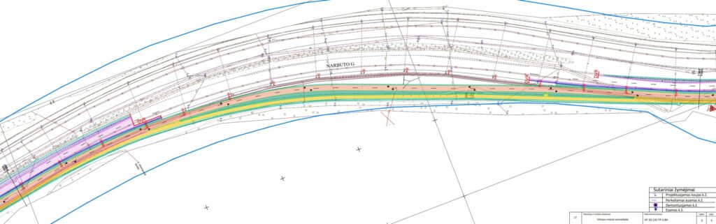 T. Narbuto g. dviračių takas ir viešojo transporto juosta (T. Narbuto g.) - Bike path - visualization