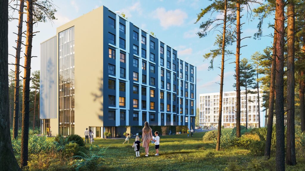 Nemenčinės pl. 13A | Pastatas 2 (Nemenčinės pl. 13A) - Co-living - visualization