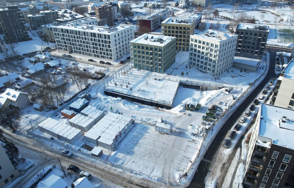 Naujasis Skansenas 6 etapas (Horizonto, Šiaurės, Saulynės, Vakario) (Linkmenų g. 13) - Multi apartment - construction photos