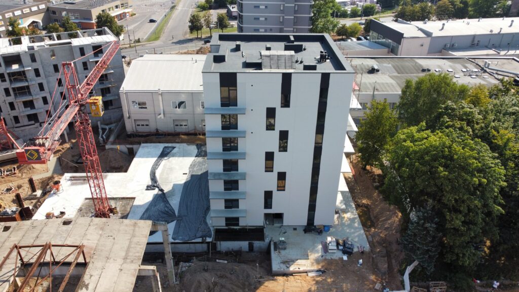 City Yard (Kareivių g. 2D) - Multi apartment - construction photos